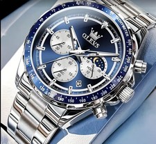 Olevs  Beautiful Men’s Chrongraph Moon Phase Luminous Calendar Watch picture