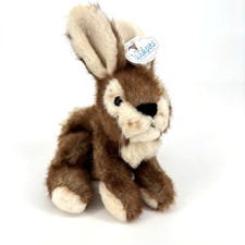 Wishpets FLOPPER Bunny Plush Brown Rabbit Realistic Cottontail VTG 1998 NWT picture