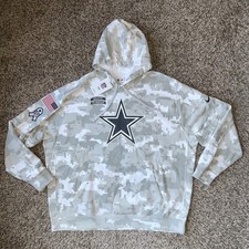Nike Dallas Cowboys White Camo Hoodie Salute to Service Men’s Size 2XL NEW picture