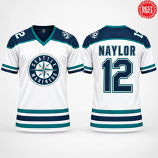 So HOT   2026 Seattle Mariners Naylor Hockey Night Jersey Fan Gift S-5XL picture
