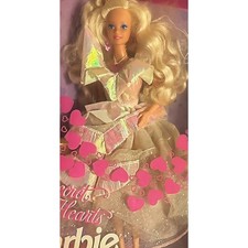 VINTAGE 1992 Mattel SECRET HEARTS Barbie #7902 Original Box Vtg Pink Play Label picture