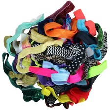 10 Stretch HEADBANDS elastic hair holders ties ponytail bracelets emi bella jay picture