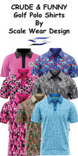 Crude Funny Golf Polo Shirts Men UPF Dry Fit Performance Moisture Wicking Hawaii picture