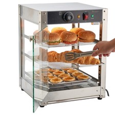 Uimoso 3-Tier Commercial Food Warmer Display Cabinet with LED Light, 34L picture