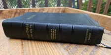 RARE Vintage 1901 ASV Compact Bible Illustrated GOOD+ Black Faux Leather picture