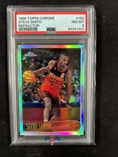 1996 Topps Chrome - Steve Smith #150R Refractor PSA 8 NO Green Fading picture