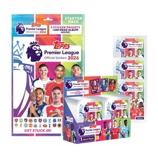 2025-26 Topps Premier League #2 Bundle 100 Packs+Mega Starter Album 649 Stickers picture