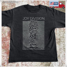 Joy Division Unknown Pleasures Post Punk Album Black Graphic T-Shirt picture