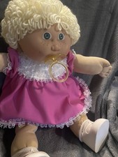 Cabbage Patch Kids Lemon Loops HTF Green Eyes Combo Hm4 Paci In HTF Hot Pink picture