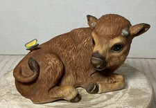 Vintage Ceramic Baby Buffalo by Roger Brown, 8th in a series 