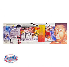 Muhammad Ali Signed 12x36 Panoramic Boxing Career Fights Poster PSA AJ07603 picture