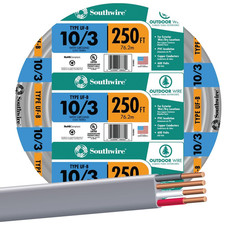Southwire 250 Ft 10/3 Solid UF-B Wire W/G ( By-The-Roll ) picture