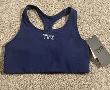 NWT TYR Navy Blue Knit Joule Classic Sports Bra Size S 4-6 picture