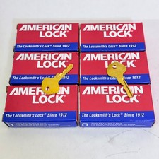 (QTY 6) AMERICAN LOCK 1572 Sulfur Safety Green Pad Lock 38F037, W/(2 MASTER KEY) picture