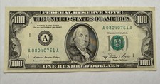 1981A  $100  Federal Reserve Note-Boston District  A /U  Old Currency picture