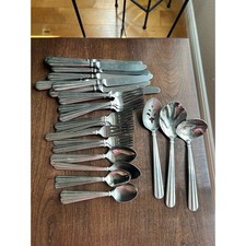 37 pieces Oneida Community Unity Stainless Flatware set spoon fork knife + picture