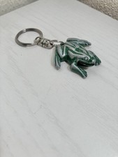 VINTAGE LUCKY Metal Frog Pet Dog Trainer Clicker Keychain-*SOME COSMETIC WEAR* picture