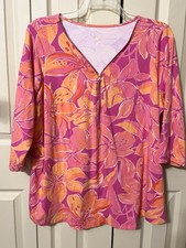 NWOT Belle Kim Gravel Top Women’s 1/4 Zip Colorful Size 2X picture