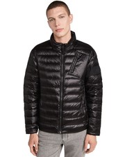 Mackage Mens Luis Re-Stop Down Jacket 46 Black with Patch Pocket - NWT $650 picture