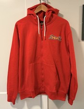 Le Tigre Fiery Red Full Zip Hoodie Tiger Logo Retro Men’s M NWT picture