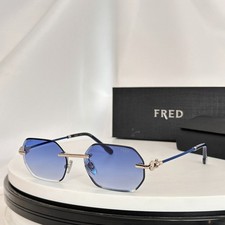 FRED FG50163U Rimless Blue Gradient Sunglasses 57-19-140 picture