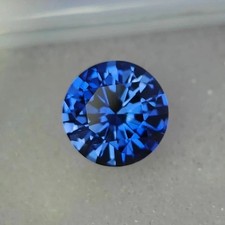 4.33 Ct GIE Certified Rare Natural Royal Blue Sapphire Loose Round Gemstone Cut picture