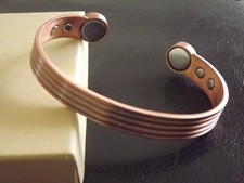 Pure Copper Magnetic Bracelet Arthritis Therapy Women Men Adjustable Roman Cuff picture