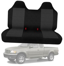 ESMING Front Bench Seat Cover for Ford F150 1999-2004 with For F150 99-04 black picture