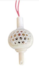 Antique Qing ? Hand Carved Perforated Small Sculpture Red String Lantern? IYKYN picture