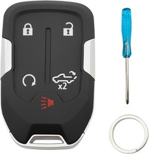 Key Fob Cover For Chevy Silverado & GMC Sierra 2019-2022 5 Buttons No Chip New picture