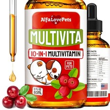 Cat and Dog Liquid Vitamins | Skin, Joints, Digestion Support | 2 Oz picture