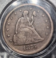 1875-S  TWENTY CENT PIECE-Key Type Coin, Fine to VF Condition  picture