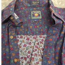 Vintage Chaps Ralph Lauren Leaf Print Cotton Button Down Shirt Mens Large USA picture