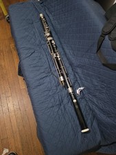 #5k22458 Linton Elkhart Ind. plastic Black bassoon With Case, Student Instrument picture