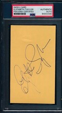 Elizabeth Taylor Signed/Autographed 3x5 Index Card Actress PSA/DNA 179454 picture