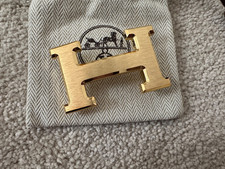 Hermes 32mm Brushed Gold H Buckle (Only) picture