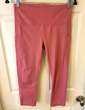 Athleta Ultimate Stash Pocket Capri Leggings Pockets Pink Womens Sz M picture
