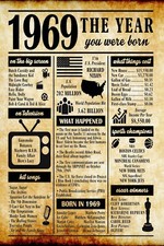 1969 The year you were born | POSTER 24 X 36 Inches | birthday gift picture