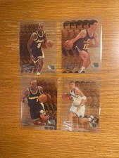1995-96 Fleer Metal  RARE Slick Silver Insert Lot (4) Different Stockton NMINT picture