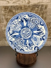 Antique Chinese Export Blue And White Porcelain Plate Chinoiserie picture