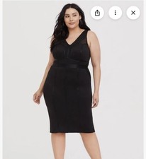 Torrid Plus Size Black Mesh and Lingerie Styling Bodycon Dress picture