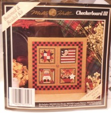 NIP Mill Hill Kit Checkerboard III Beaded/Buttoned Cross Stitch Kit Land Liberty picture