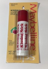 Vintage 1979 Maybelline Jumbo Cherry Flavored Kissing Stick Lip Gloss Rare New picture