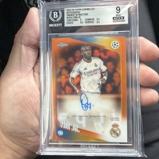 Vini Jr  2025-26 Topps Chrome UCC Auto Orange Lava /25 BGS 9/Auto 10 picture