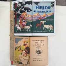 Vintage 1927 Heidi Johanna Spyri Grosset Dunlap Illustrated + Heidi Grows Up picture