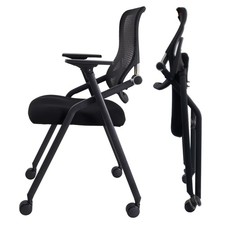 BROBRIYO PRO, Stackable & Foldable Conference Room Chairs with 2X Thick Cushi... picture