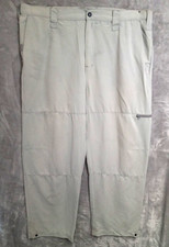 Orvis Trout Bum Pants Mens L Beige Nylon Flat Front Outdoor Zipped Pockets picture