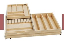 Rev A Shelf 2 TIERED DBL DRAWER ORGANIZER FOR 36 CAB W/Adj DIV H SLIDE picture