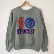 Vintage 80's Syracuse University Green Sweatshirt - Small picture