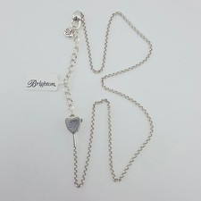 New BRIGHTON 'Vivi' Charm Necklace Add-A-Charm Rolo Chain Silver Plate 18